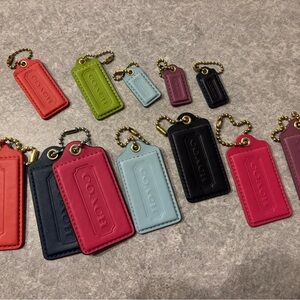 Coach Leather Bag Charms/Tags - Assorted Colors